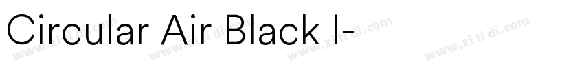 Circular Air Black I字体转换